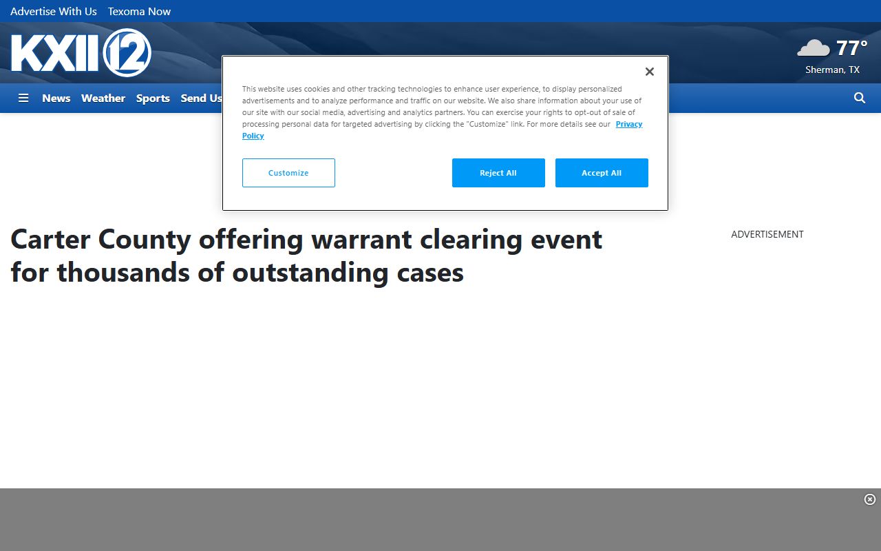 Carter County warrant records warrant-clearing event report